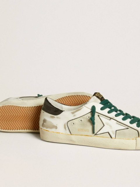 Golden Goose Men’s Super-Star Lab In White Leather With White Star And Black Heel Tab Men Super-Star - Image 3