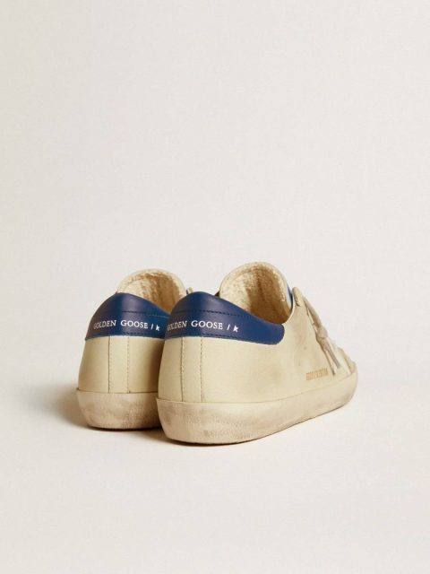 Golden Goose Men's Super-Star Ltd In Nubuck With White Leather Star And Blue Heel Tab Super-Star Men - Image 5