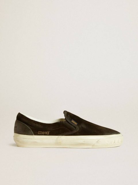 Golden Goose Men's Vce Penstar In Black Suede With Black Leather Heel Tab Ggdb Classics Men
