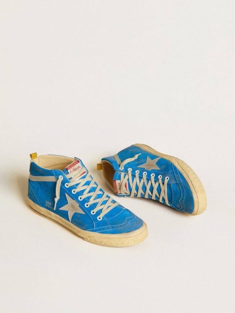 Golden Goose Mid Star Mid Star In Suede With Metallic Leather Star And Leather Heel Tab Men - Image 2