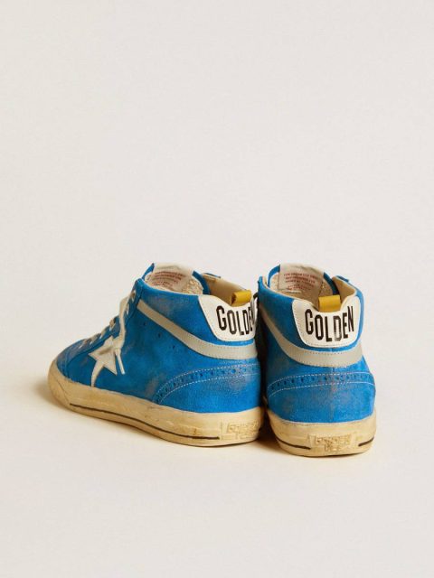 Golden Goose Mid Star Mid Star In Suede With Metallic Leather Star And Leather Heel Tab Men - Image 4