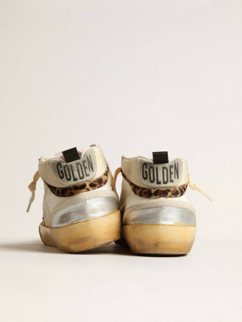 Golden Goose Mid Star Mid Star Ltd With Silver Metallic Leather Inserts And Pink Star Women - Image 4