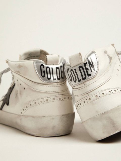 Golden Goose Mid Star Women Women's Mid Star With Laminated Heel Tab And Glitter Laces - Image 4