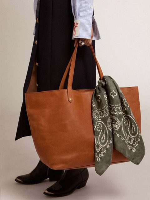 Golden Goose Moss Green Silks & Scarves Moss-Green Scarf With Paisley Pattern Women - Image 3