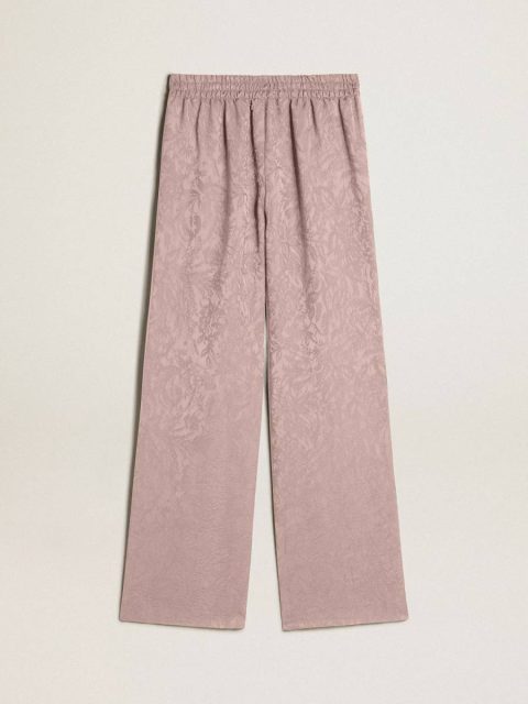 Golden Goose Pink Jeans & Pants Women's Pink Viscose Pants With Floral Pattern Women - Image 5