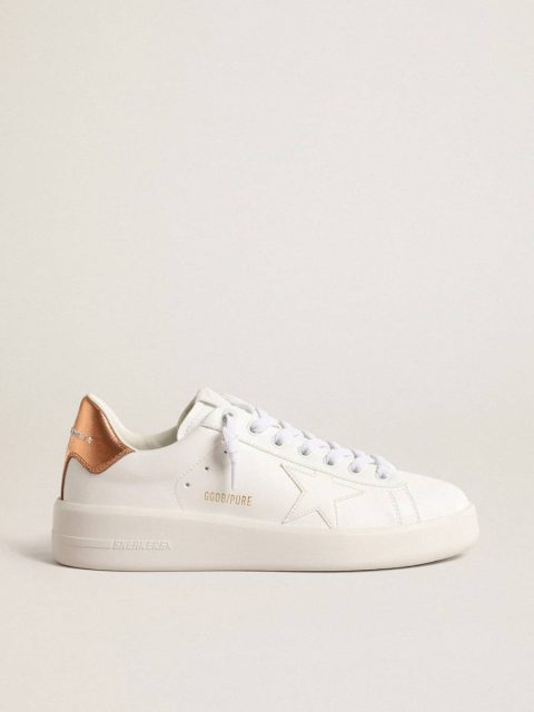 Golden Goose Purestar Women Women's Bio-Based Purestar With Bronze Metallic Leather Heel Tab