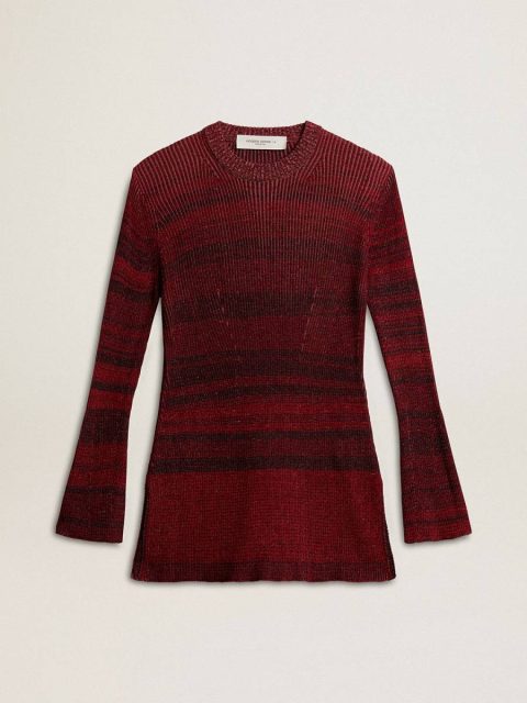 Golden Goose Purple Grape Women Dresses & Jumpsuits Irregular-Striped Cotton Dress