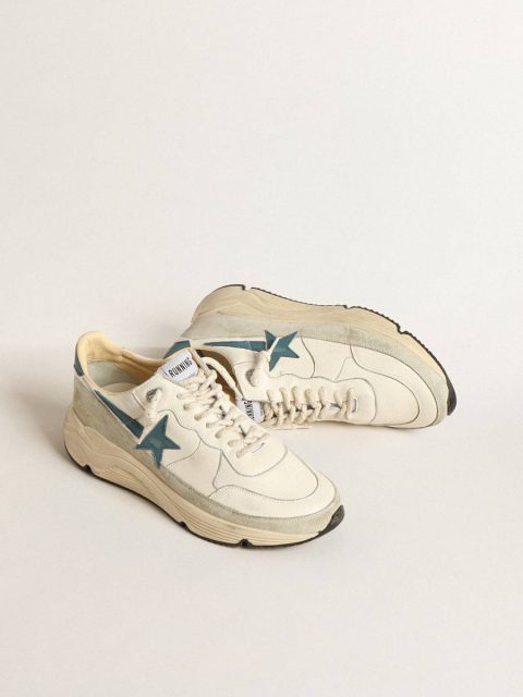 Golden Goose Running Sole In Nappa With Blue Leather Star And Suede Insert Men Running Sole - Image 2