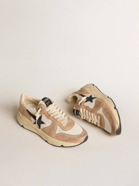 Golden Goose Running Sole In Nylon And Nubuck With Dark Blue Suede Star Running Sole Men - Image 2