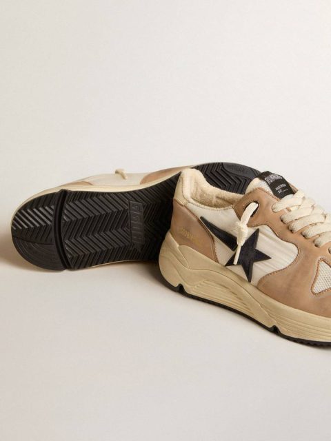Golden Goose Running Sole In Nylon And Nubuck With Dark Blue Suede Star Running Sole Men - Image 3