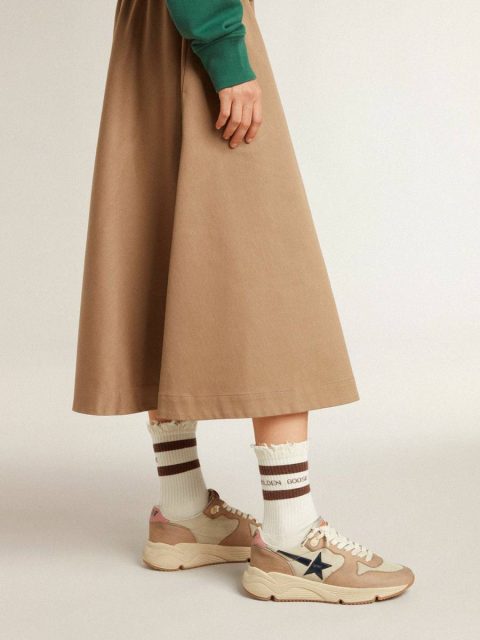 Golden Goose Running Sole Running Sole Ltd In Nylon And Nubuck With Leather Star And Heel Tab Women - Image 3