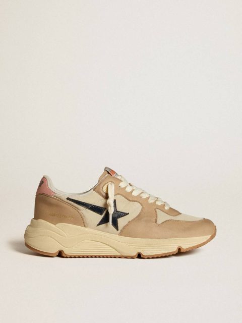 Golden Goose Running Sole Running Sole Ltd In Nylon And Nubuck With Leather Star And Heel Tab Women
