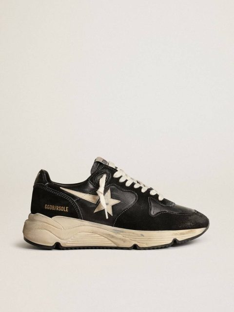 Golden Goose Running Sole Women's Running Sole In Black Nappa And Suede Women