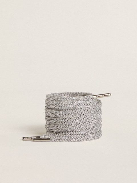 Golden Goose Silver Lurex Laces Silver Women Laces