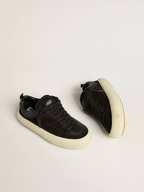 Golden Goose Space-Star Men's Space-Star Cube In Black Suede With Perforated Star Men - Image 2