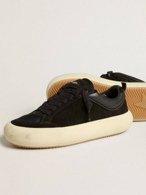 Golden Goose Space-Star Men's Space-Star Cube In Black Suede With Perforated Star Men - Image 3