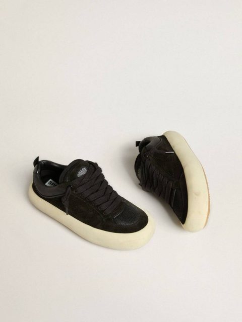 Golden Goose Space-Star Women Women's Space-Star Cube In Black Suede With Perforated Star - Image 2