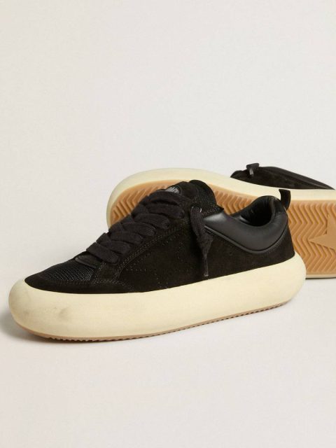 Golden Goose Space-Star Women Women's Space-Star Cube In Black Suede With Perforated Star - Image 3
