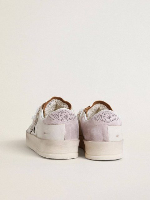 Golden Goose Stardan In Nappa Leather With Metallic Silver Leather Star And Pink Suede Heel Tab Women Stardan - Image 5