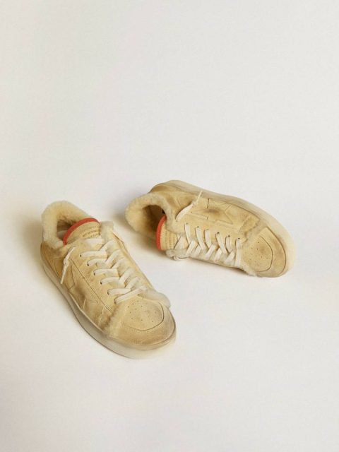 Golden Goose Stardan Men Stardan In Beige Suede With Leather Heel Tab And Shearling Lining - Image 2