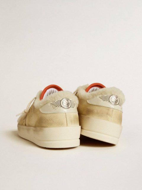 Golden Goose Stardan Men Stardan In Beige Suede With Leather Heel Tab And Shearling Lining - Image 4