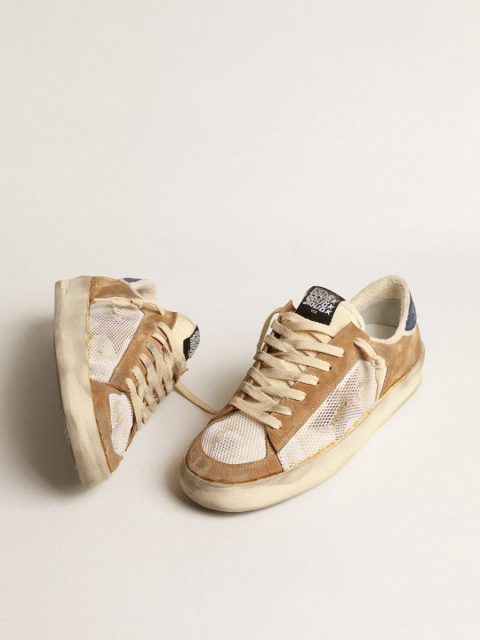 Golden Goose Stardan Stardan In Beige Nylon And Mesh With Tobacco Suede Inserts Men - Image 2