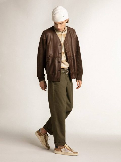 Golden Goose Stardan Stardan In Beige Nylon And Mesh With Tobacco Suede Inserts Men - Image 3