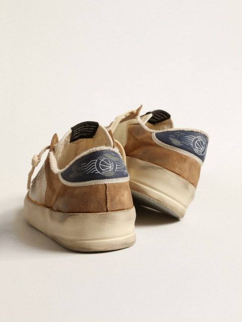 Golden Goose Stardan Stardan In Beige Nylon And Mesh With Tobacco Suede Inserts Men - Image 5