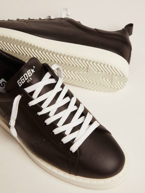 Golden Goose Starter Men Men's Starter In Leather With Star Printed On The Heel Tab - Image 4