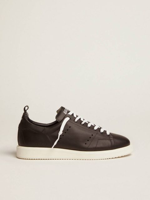 Golden Goose Starter Men Men's Starter In Leather With Star Printed On The Heel Tab