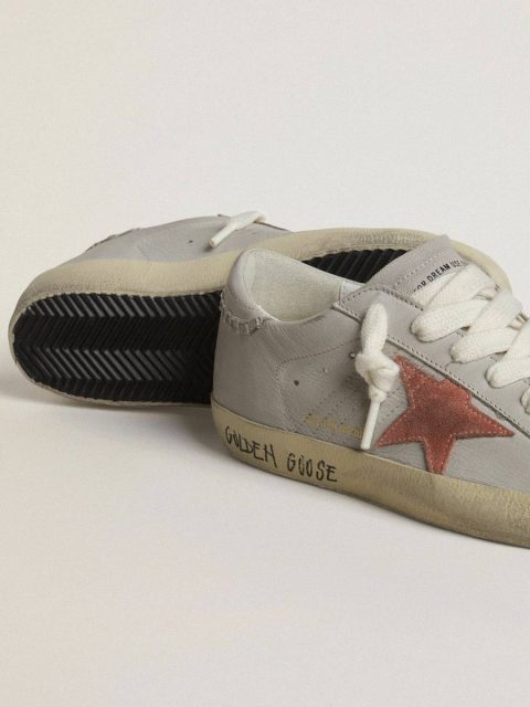 Golden Goose Super-Star Ltd In Gray Leather With Brick-Red Suede Star Super-Star Women - Image 4