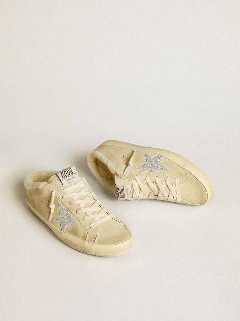 Golden Goose Super-Star Sabot Women Super-Star Sabots With Swarovski Crystal Star And Shearling Lining - Image 2
