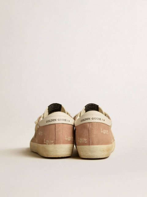Golden Goose Super-Star Super-Star In Powder-Pink Suede With Cream Leather Star Women - Image 5