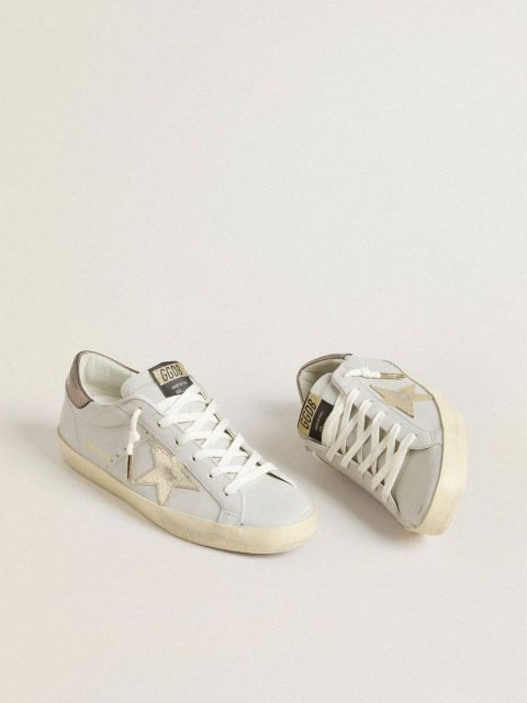 Golden Goose Super-Star With Crackle Leather Star And Metallic Foiled Leather Heel Tab Women Super-Star - Image 2
