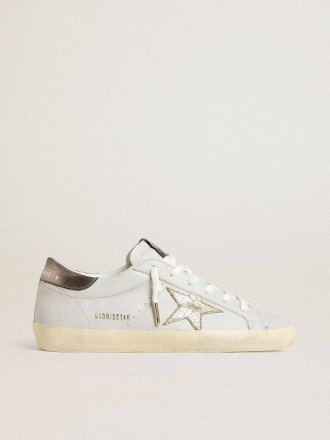 Golden Goose Super-Star With Crackle Leather Star And Metallic Foiled Leather Heel Tab Women Super-Star