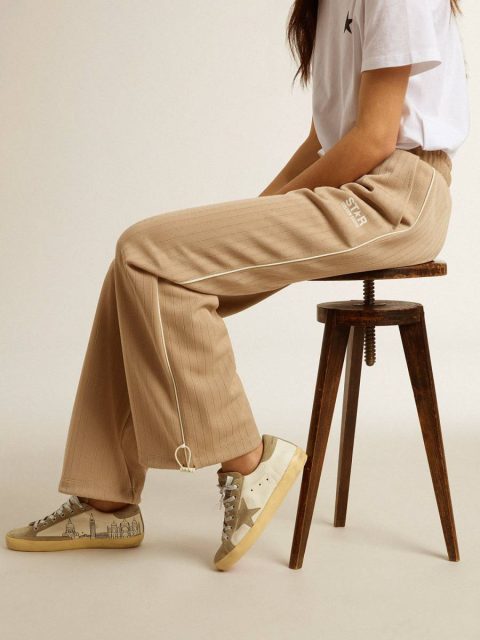 Golden Goose Super-Star Women Women’s Super-Star In Nappa With Ice-Gray Suede Star And Black Embroidery - Image 3