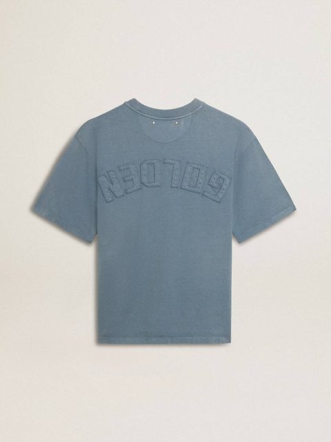 Golden Goose T-Shirts & Tops Baby Blue Women Baby Blue T-Shirt With Reverse Logo On The Back - Jersey Capsule - Image 2