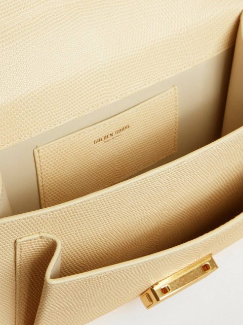 Golden Goose Venezia Bag In Beige Python-Print Leather With Gold Details Beige Women Crossbody Bags - Image 4