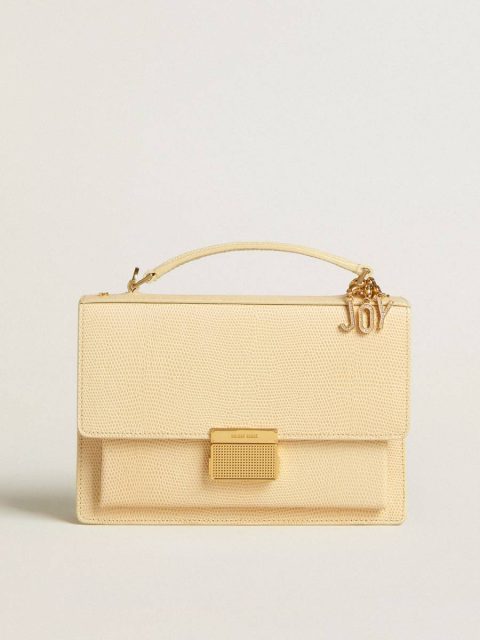 Golden Goose Venezia Bag In Beige Python-Print Leather With Gold Details Beige Women Crossbody Bags - Image 5