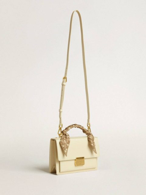 Golden Goose Venezia Bag In Butter-Colored Boarded Leather With Silk Scarf Crossbody Bags Women Butter - Image 2