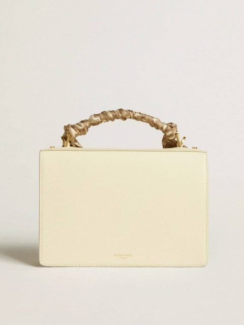 Golden Goose Venezia Bag In Butter-Colored Boarded Leather With Silk Scarf Crossbody Bags Women Butter - Image 3