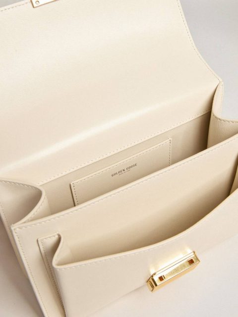 Golden Goose Venezia Bag In Butter-Colored Boarded Leather With Silk Scarf Crossbody Bags Women Butter - Image 4