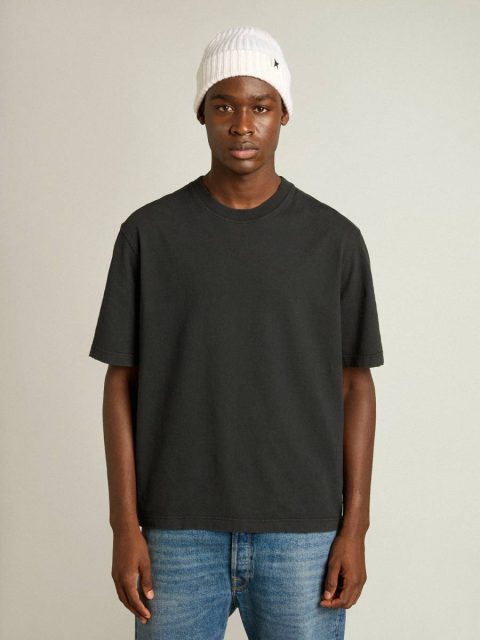 Golden Goose Washed Black T-Shirts & Tops Women T-Shirt In Washed Black With Reverse Logo On The Back - Jersey Capsule - Image 2