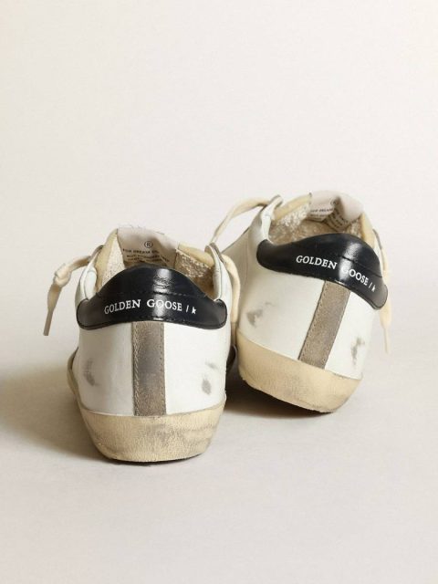 Golden Goose White Super-Star Women's Super-Star With Perforated Star And Midnight Blue Heel Tab Women - Image 5