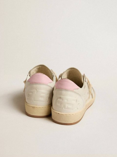 Golden Goose White Women Women's Ball Star With Gold Foiled Leather Star And Pink Leather Heel Tab Ball Star - Image 4