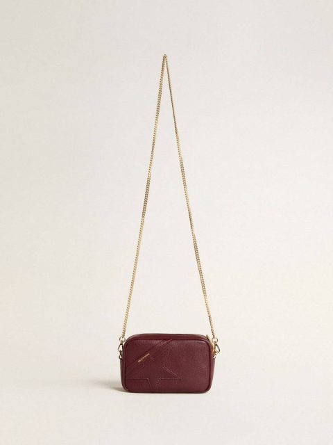 Golden Goose Wine Red Crossbody Bags Mini Star Bag In Wine-Red Leather With Tone-On-Tone Star Women - Image 2
