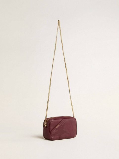 Golden Goose Wine Red Crossbody Bags Mini Star Bag In Wine-Red Leather With Tone-On-Tone Star Women - Image 3