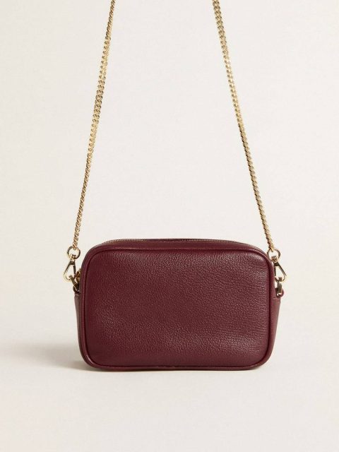 Golden Goose Wine Red Crossbody Bags Mini Star Bag In Wine-Red Leather With Tone-On-Tone Star Women - Image 4