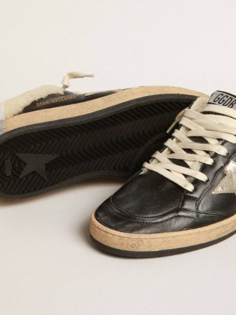 Golden Goose Women Ball Star Sabots In Nappa With Platinum Star And Shearling Lining Ball Star - Image 3
