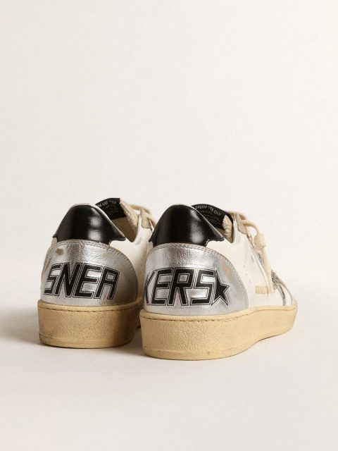 Golden Goose Women Ball Star White Ball Star Ltd With Zebra-Print Star And Metallic Leather Insert - Image 4